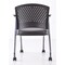 Officesource Perch Collection Nesting Chair with Arms and Casters, Titanium Frame OSSN6953PBK - alternate 5